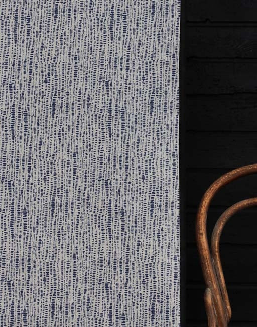 Dora Deep Blue- Fabric for curtains, Blue