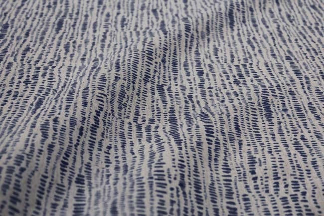 Dora Deep Blue- Fabric for curtains, Blue