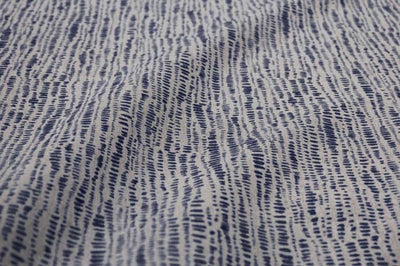 Dora Deep Blue- Fabric for curtains, Blue