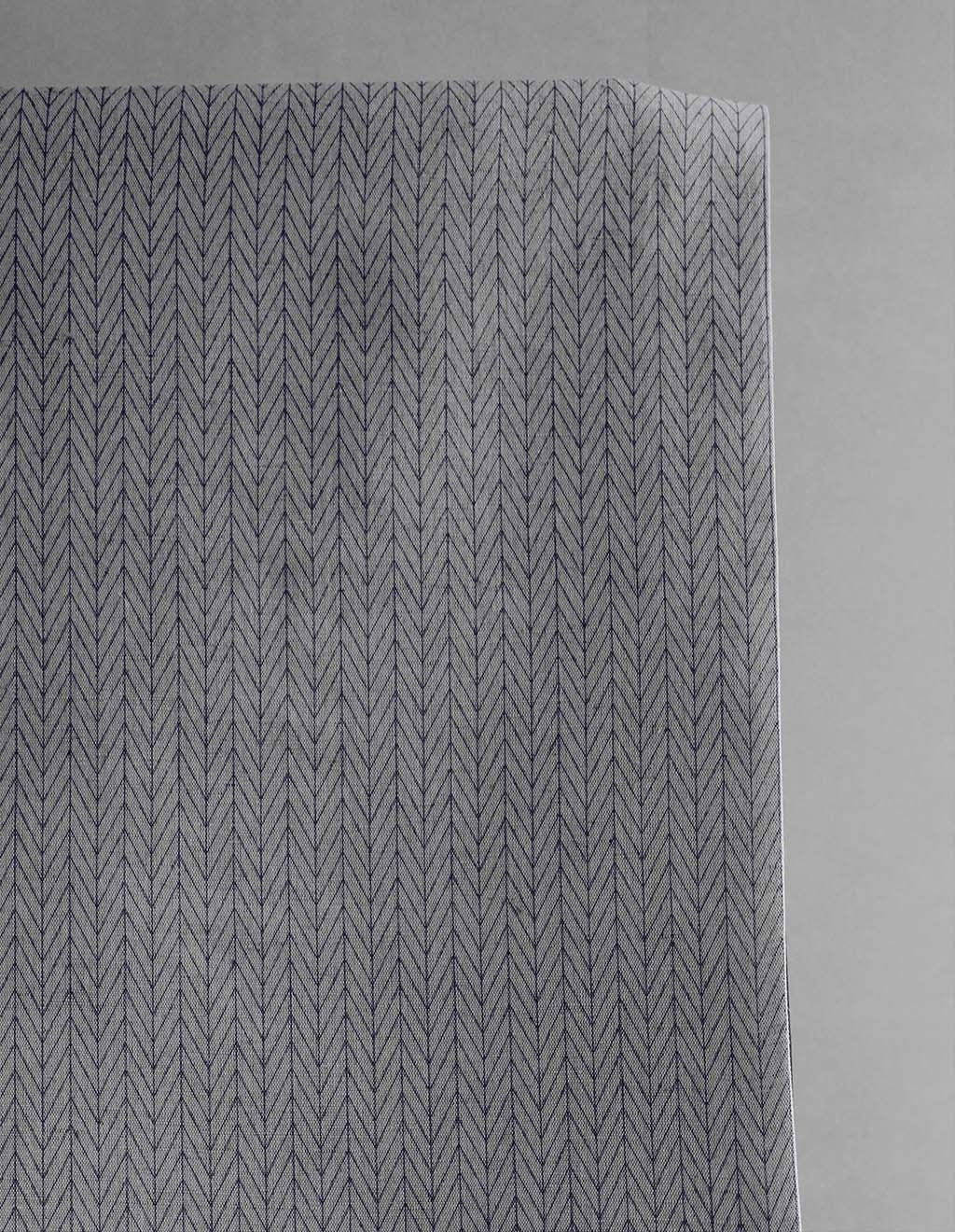 Ollie Deep Blue Curtain fabric, abstract blue herringbone pattern