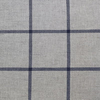 Tove Deep Blue - Checked fabric with Blue checks for curtains, roman blinds