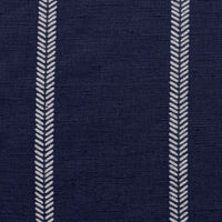 Rana Deep Blue- Blue curtain fabric with hand drawn stripes