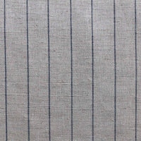 Solveig Night Blue - Curtain fabric with blue stripes