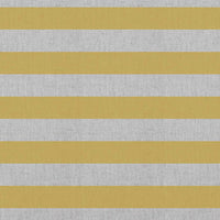 Della Honey - Natural linen mix curtain fabric, Yellow horizontal  stripes