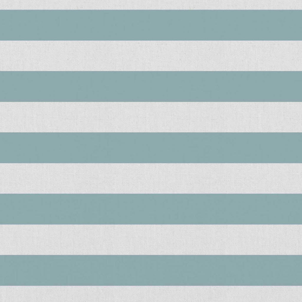 Della Sage-WHT - Linen curtain fabric, Green horizontal  stripes