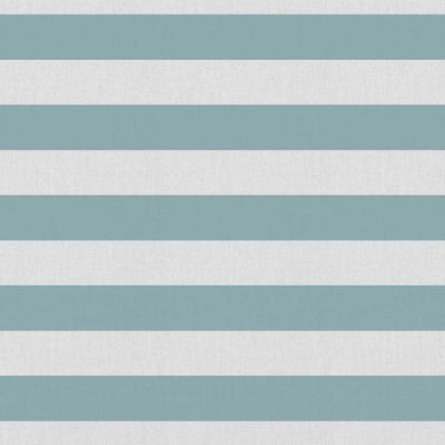 Della Sage-WHT - Linen curtain fabric, Green horizontal  stripes