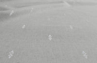 Asli White- - Natural fabric with classical white pattern