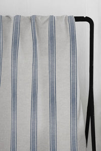 Bella Denim - Curtain fabric with Blue stripes