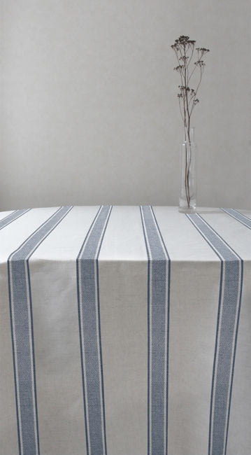 Bella Denim - Curtain fabric with Blue stripes