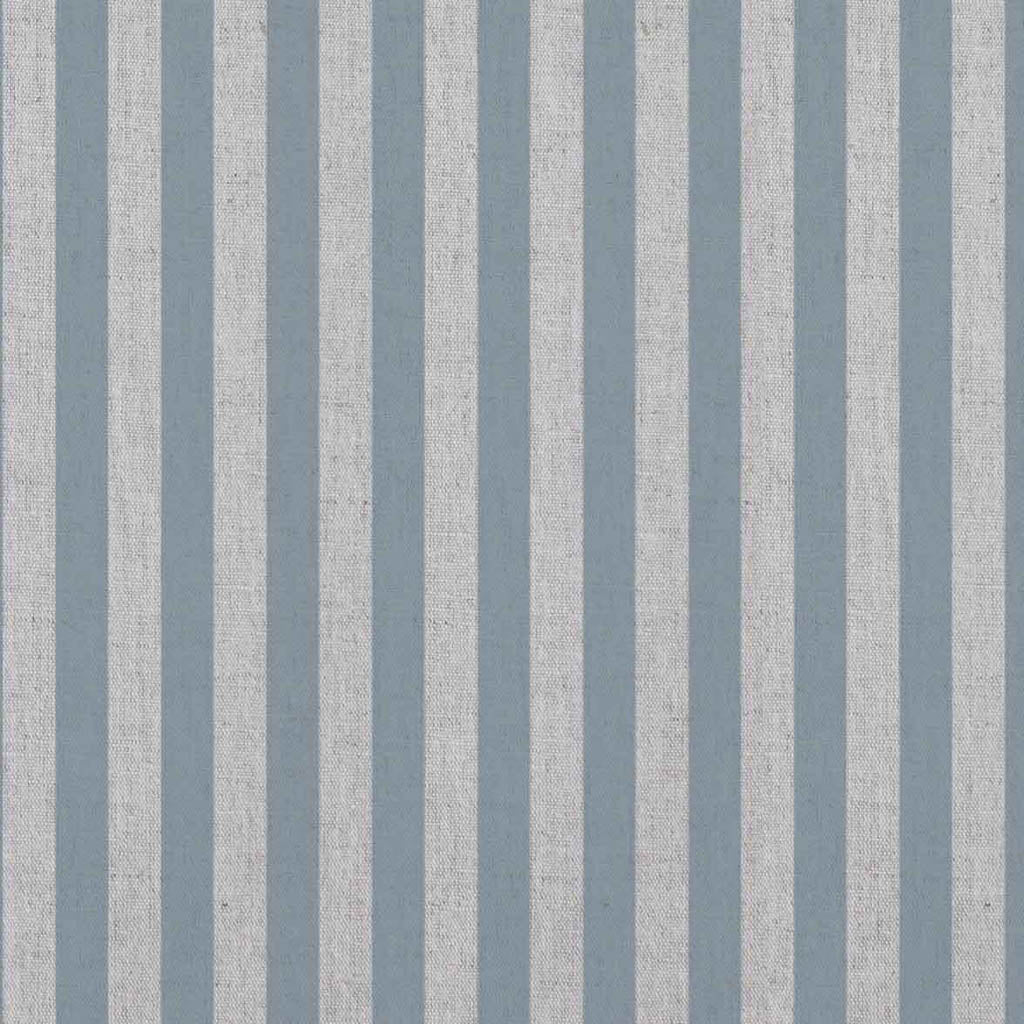 Liliana Denim-NAT - striped blue patterned fabric for curtains and blinds