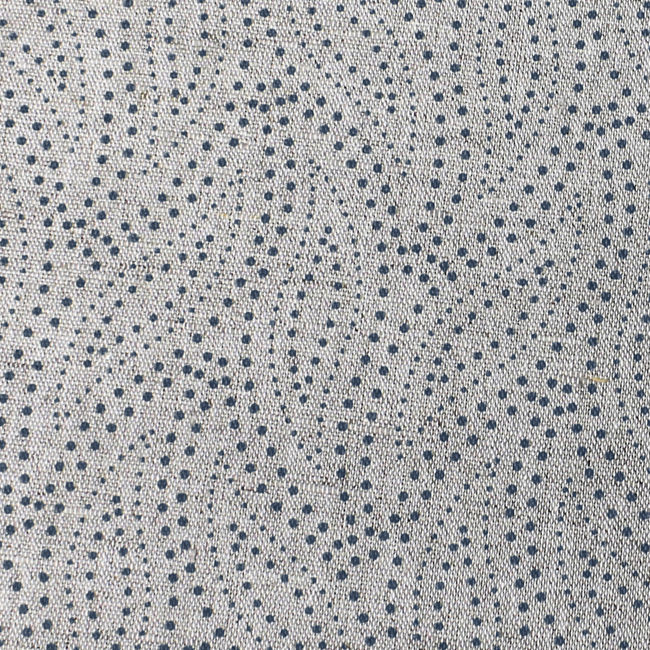 Pia Denim - Curtain fabric, abstract Blue leaf pattern