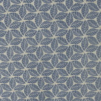 Saana Denim - Curtain fabric, abstract Blue geometric pattern