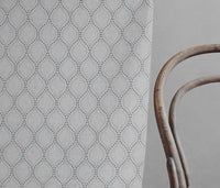 Sara-NAT Denim - Curtain fabric with Blue abstract print
