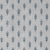 Sariann Denim - Curtain fabric with Blue botanical print