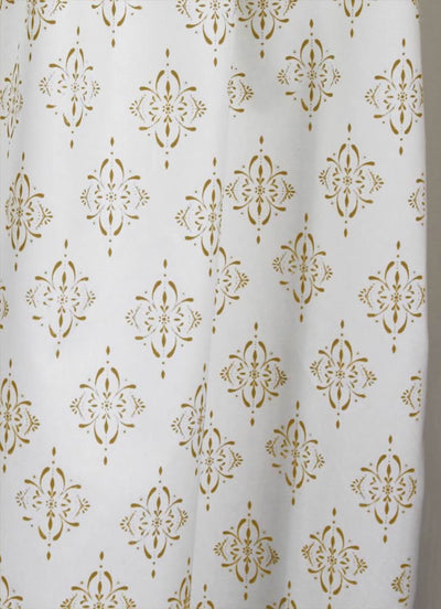 Britt Dijon - curtain fabric with Yellow abstract print
