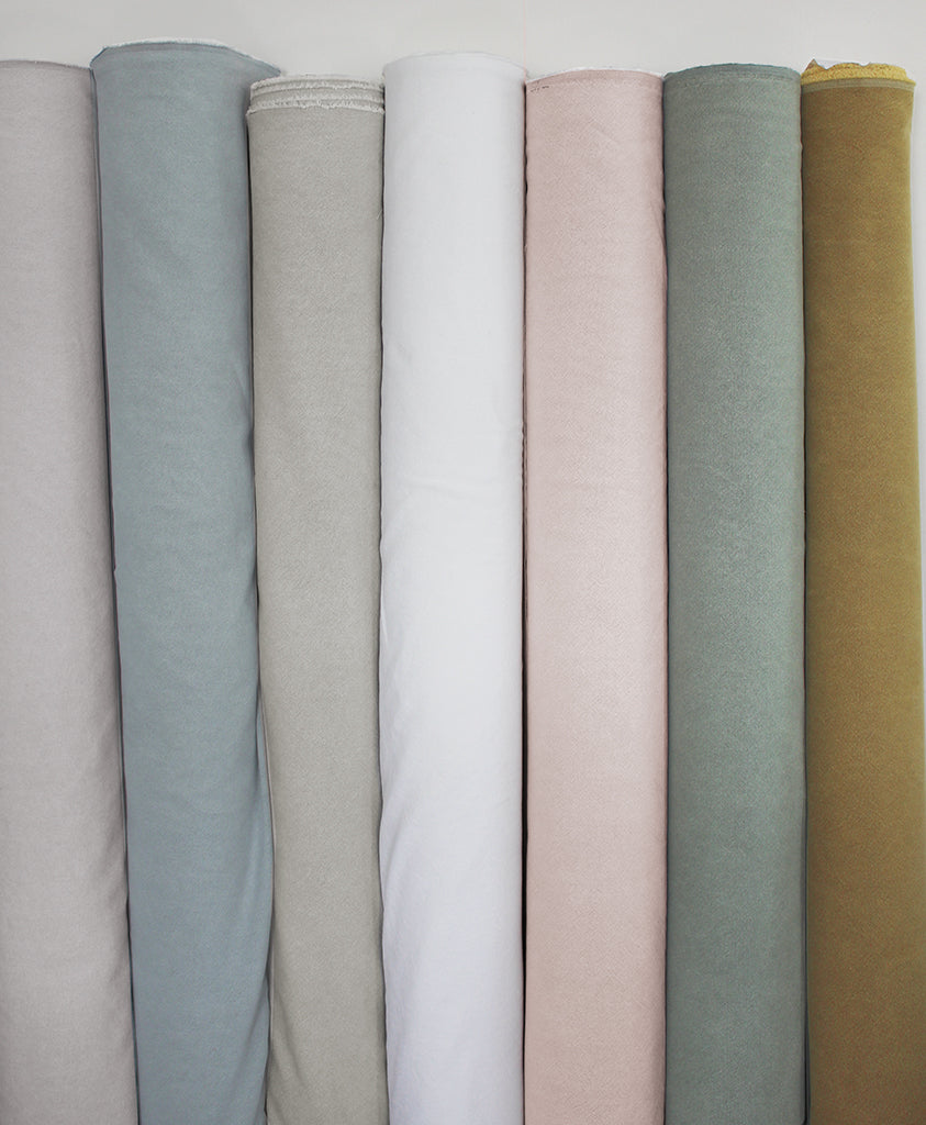 Dinah Off White - Pre-washed White colour Linen upholstery fabric. Ideal for warm curtains and blinds.