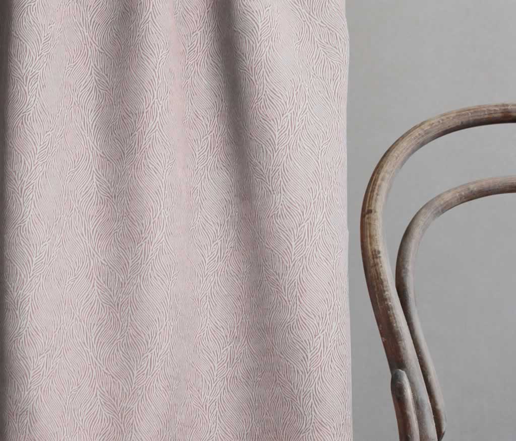 Erica Dusty Pink - Curtain fabric with Pink abstract print