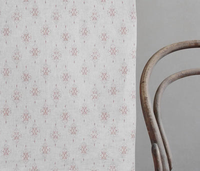 Iiris Dusty Pink - Curtain fabric with Pink abstract print