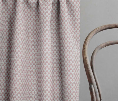 Kira-INV Dusty Pink - Curtain fabric with Pink botanical print