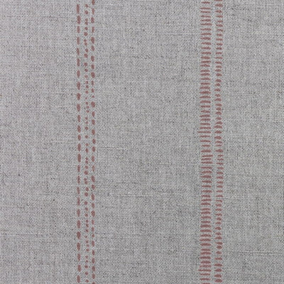 Rae Dusty Pink - Curtain fabric with pink hand drawn stripes
