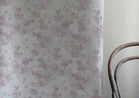 Rose Dusty Pink - Natural curtain fabric, Pink floral pattern