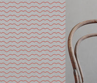 Fiorella Dusty Pink-Red - Curtain fabric with Pink and Red abstract print