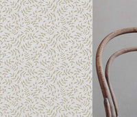 Fita Moss WHT - fabric with Green floral print