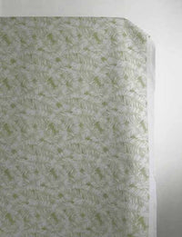 Gabi Khaki - fabric with Green botanical leaf pattern