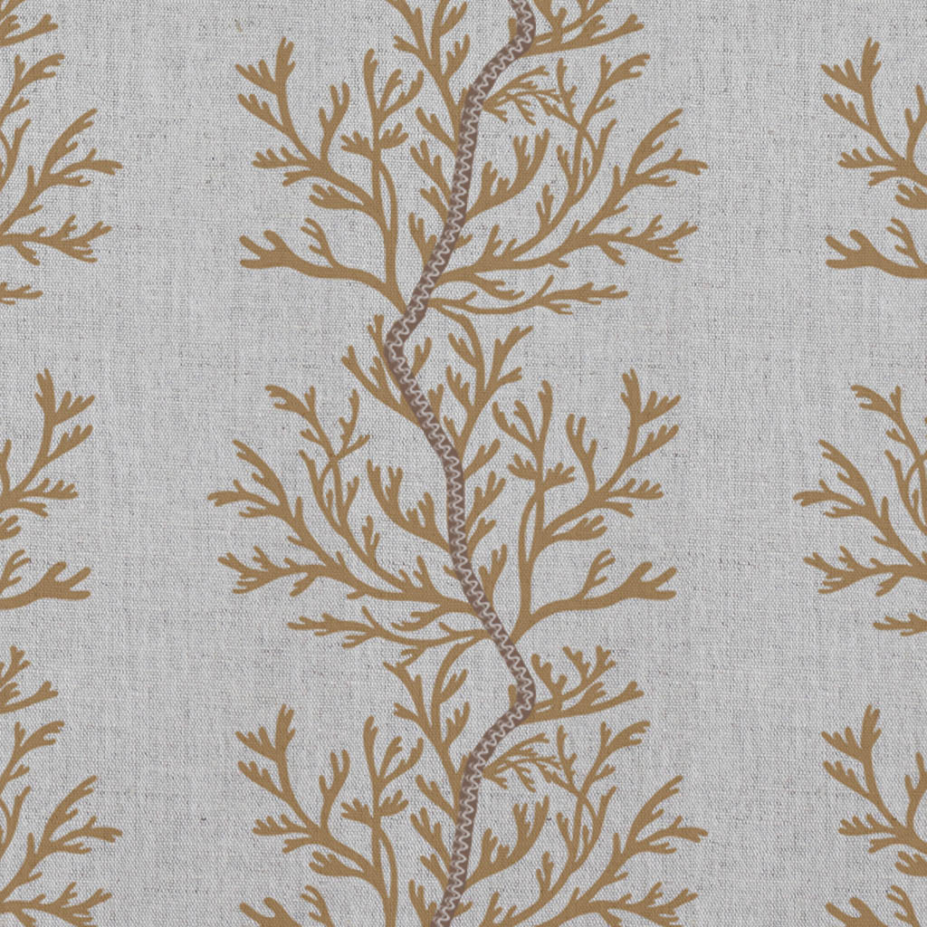 Galilea Sand-NAT - natural curtain fabric with Brown abstract print