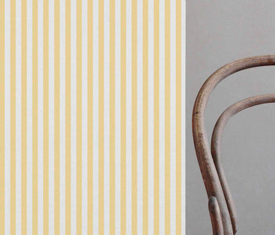Liliana Gold Rod-WHT - white striped yellow patterned fabric for curtains and blinds