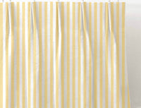 Liliana Gold Rod-WHT - white striped yellow patterned fabric for curtains and blinds
