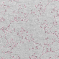 Botanical Floral Curtain Fabric - Pale Pink