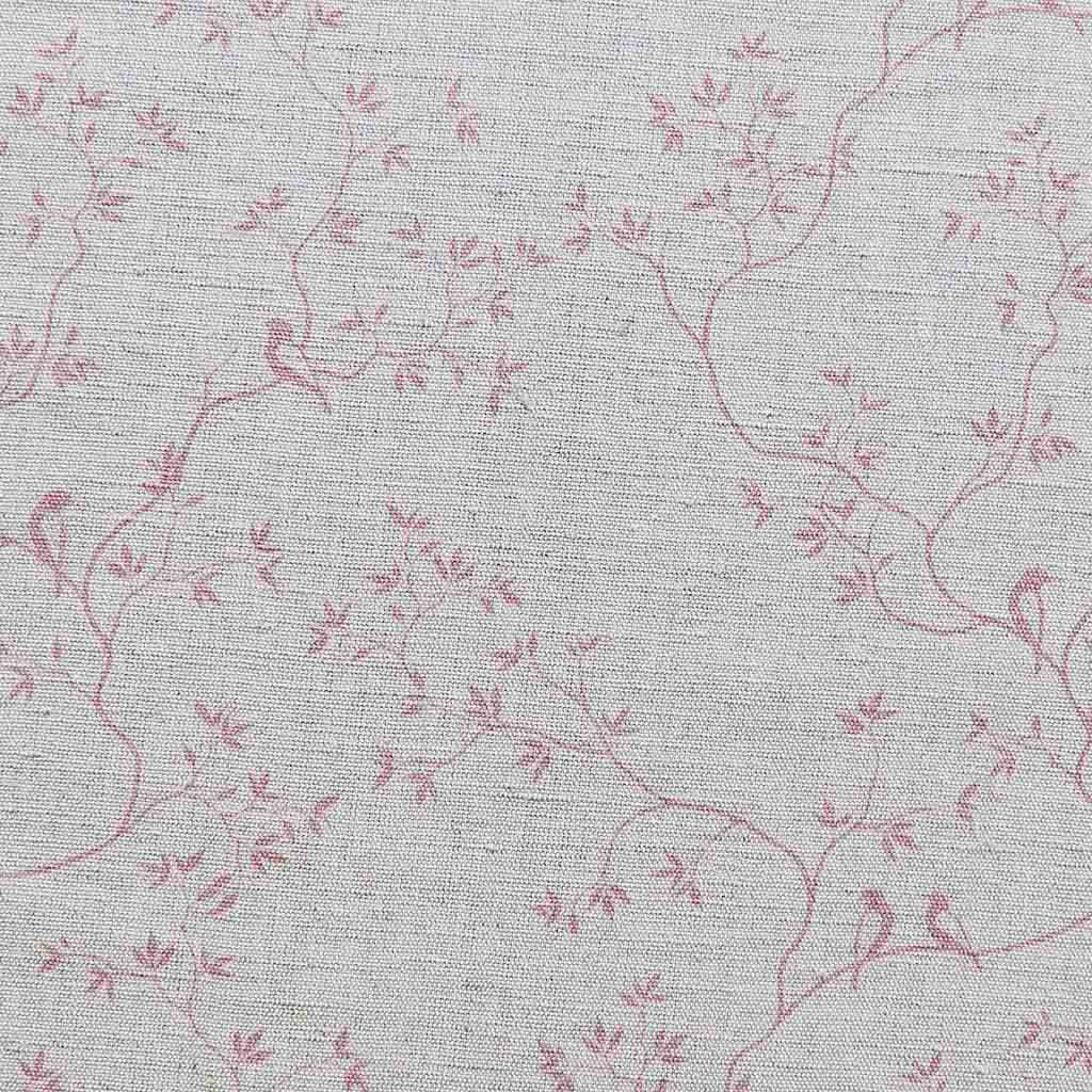 Botanical Floral Curtain Fabric - Pale Pink