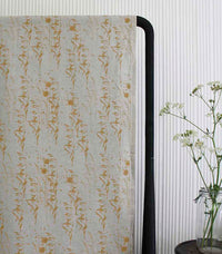 Breeze Gold Ochra - Curtain fabric with Orange Yellow botanical pattern