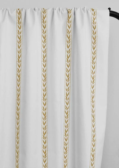Helena Gold Rod - curtain fabric with Yellow striped print