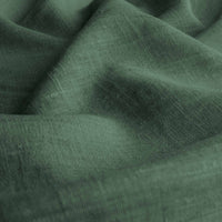 Green Linen fabric - pre-washed 100% linen curtain fabric. Bianco Bottle by Ada & Ina.