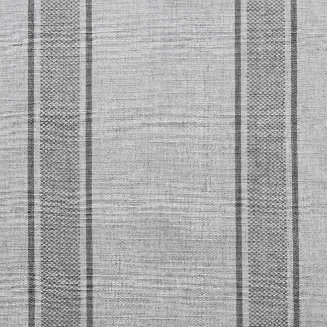 Bella Greige - Curtain fabric with Grey stripes