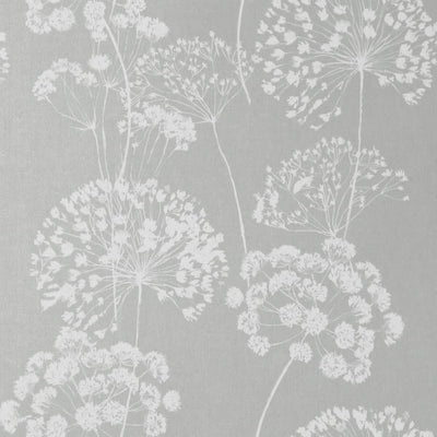 Erleen INV Greige Clay - Curtain fabric with Grey and  botanical print