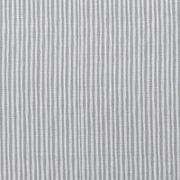 Maisa Greige - Linen curtain fabric, Grey stripes