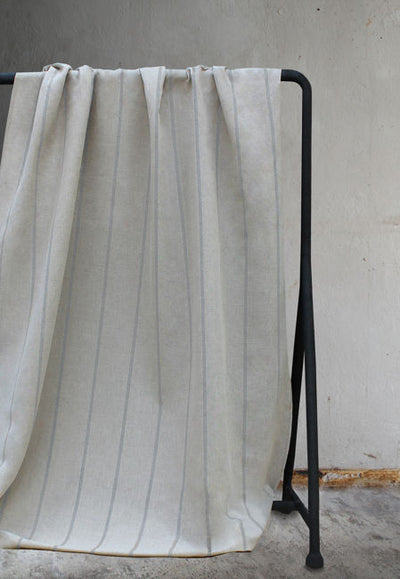 Ronja Greige - Curtain fabric with Greige stripes