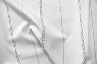 Berit Greige - curtain fabric with Grey striped print