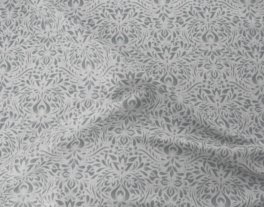 Jasmi Greige - Curtain fabric with Grey abstract print