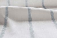 Rune Greige - vertical grey tone striped fabric.