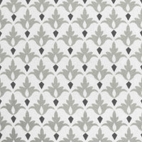 Fiona Greige Clay - curtain fabric with Dusty Grey print