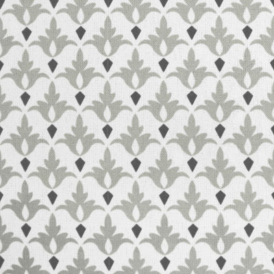 Fiona Greige Clay - curtain fabric with Dusty Grey print