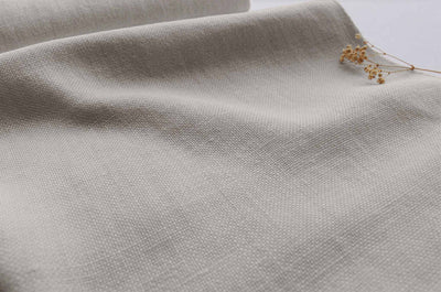 Grey Heavy Linen for curtains and upholstery - 100% linen fabric. Greta Winter Fog.