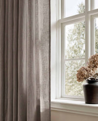 Grey Linen Curtains close-up. Mariana Stone Grey by Ada & Ina