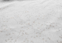 Goldfinch Grey Sand WHT- Curtain fabric with botanical print