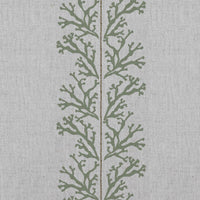 Hensley Khaki - Curtain fabric with Green abstract print
