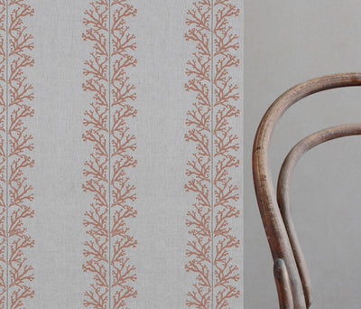 Hensley Pumpkin - Curtain fabric with Orange abstract print